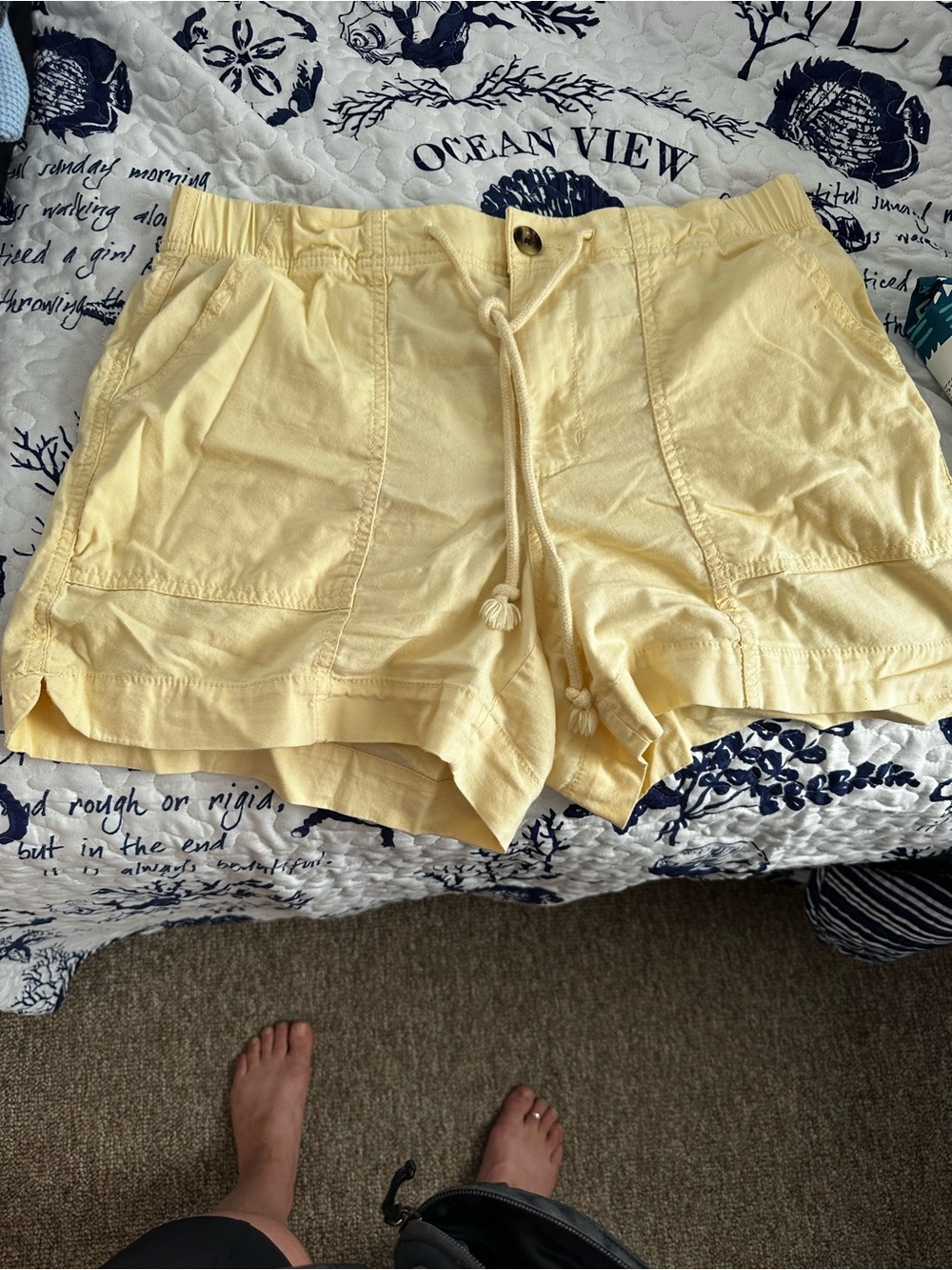 Sonoma Casual Yellow Drawstring Women’s Shorts size L